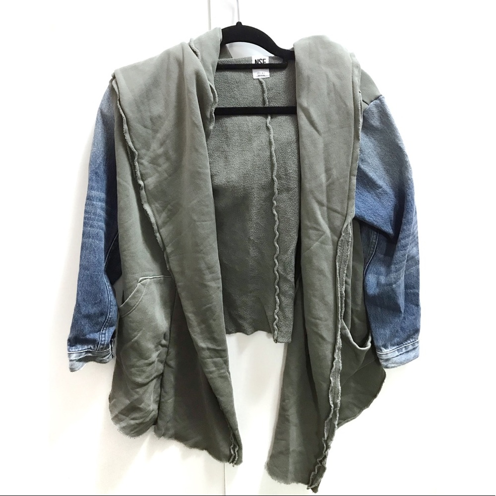NSF Alora Draped Hoodie Cardigan